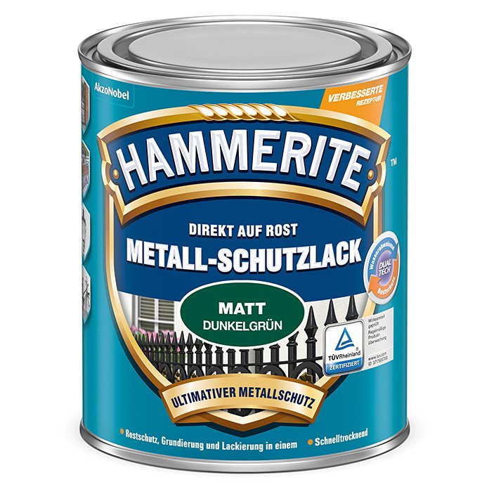 Hammerite Metallak Mat Effekt (Mørkegrøn) - HAMMERITE METALLAK ...